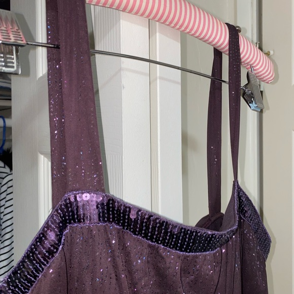 Formal dress/gown Deep Purple with sequins and sparkles - Picture 8 of 9